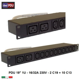 PDU Multipresa Serie VDE 19" - 16A 230V - 10 C13 + 2 C19