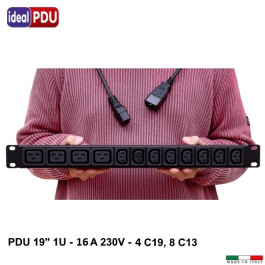 PDU Multipresa Serie VDE 19 - 8 C13 + 4 C19