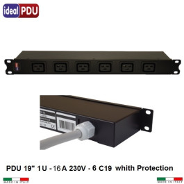 PDU Multipresa  Serie VDE 19 - 6 prese IEC C19