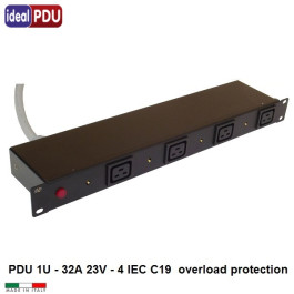PDU Multipresa VDE19" - 32A 230V - 4 C19 overload protection