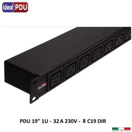 Multipresa 19” 1U , 32 Amper 230V - 8 prese IEC C19