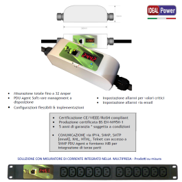 Misuratore corrente 16A monitoraggio remoto - IEC C20