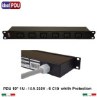 PDU Multipresa  Serie VDE 19 - 6 prese IEC C19